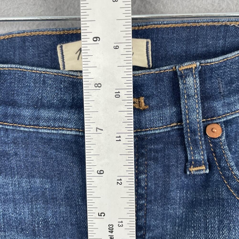 Madewell Jeans Womens 25 Blue 8 Inch Skinny Stretch Denim Mid Rise Ankle - Picture 12 of 13
